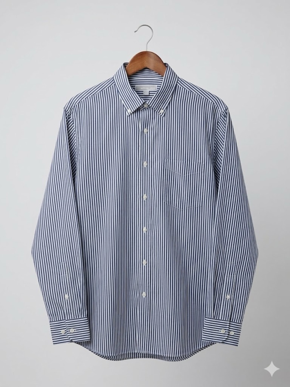 EUC Michael Kors Navy and White Vertical Stripe Dress Shirt